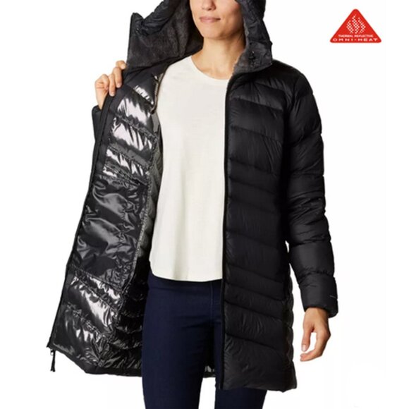 Columbia Women's Autumn Park™ Down Hooded Mid Jacket Black 3X - Picture 6 of 11